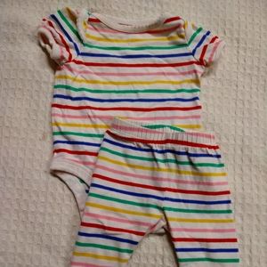 Girls striped 2 piece outfit
